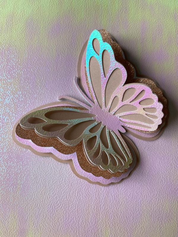 Papel Lamicote Holográfico Rose Gold 250g A4 5 fls