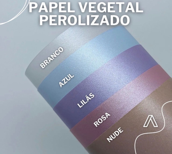 Papel Vegetal Perolizado Rosa 180g A4 5 fls - Image 2