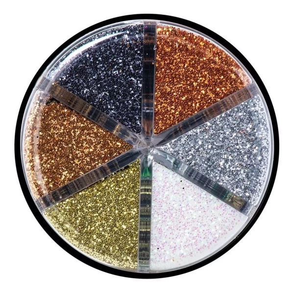 Glitter Shaker 60g c/ 6 Cores Fashion BRW - Purpurina