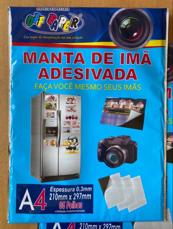 Manta de Imã Adesivada 5 fls A4 Off Paper