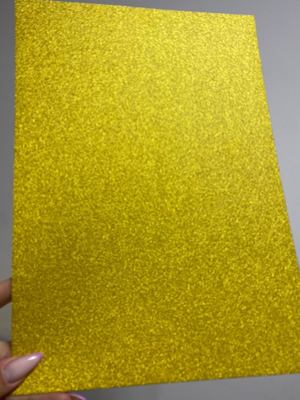 Papel Glitter Metalico Amarelo 250g A4