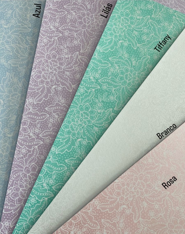 Papel Perolizado Renda Sortido 180g A4 25fls