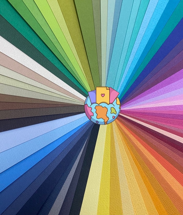 Kit Papéis Cardstock 15x15 216g 70 cores (1 folha de cada cor)
