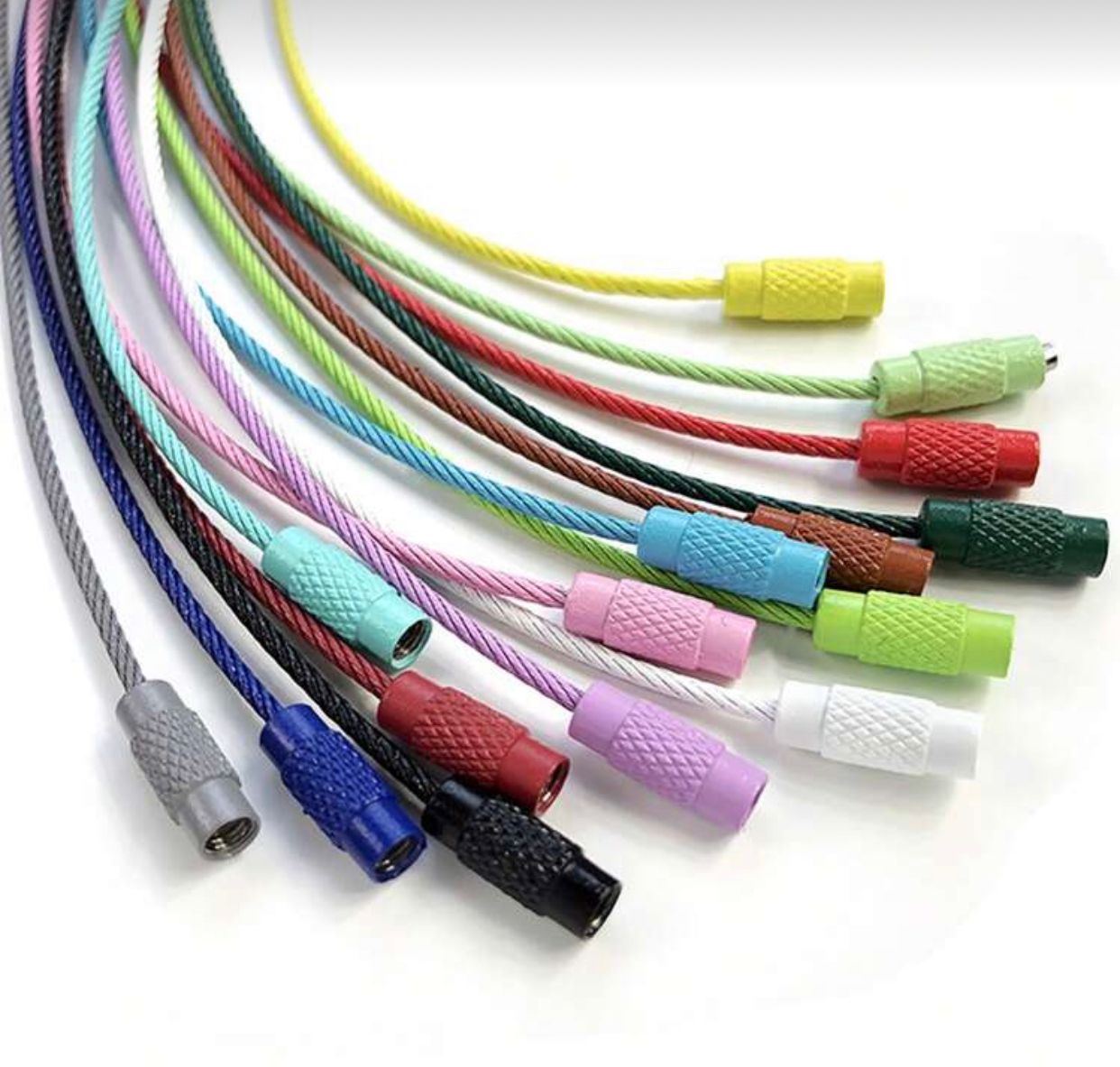 Kit 10 chaveiros cabo de aço Colorido - aleatório - Image 3